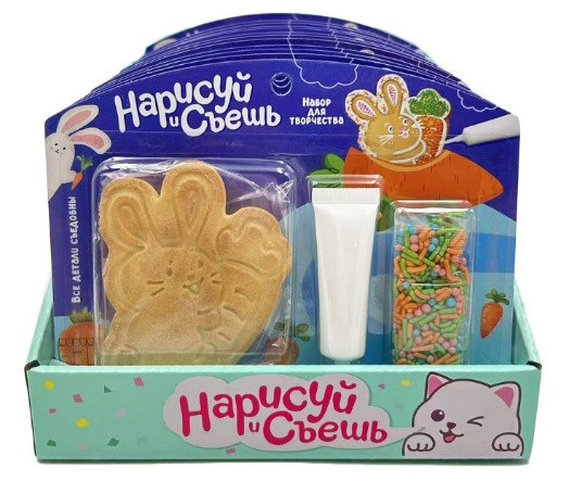 №3 Набор для творчества Нарисуй и съешь "Зайка" (блок 12шт 59г) в Соколе