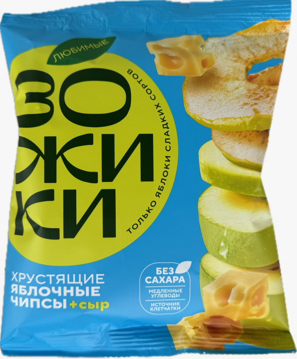№1 Зожики Яблочные чипсы с сыром, 25г  в Соколе