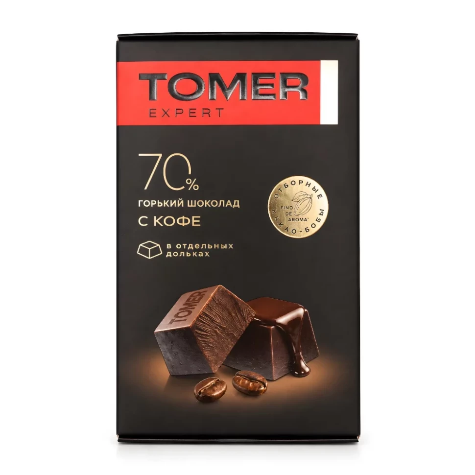 Фабрика Томер  Горький (70%) шоколад с КОФЕ, 90г  в Соколе