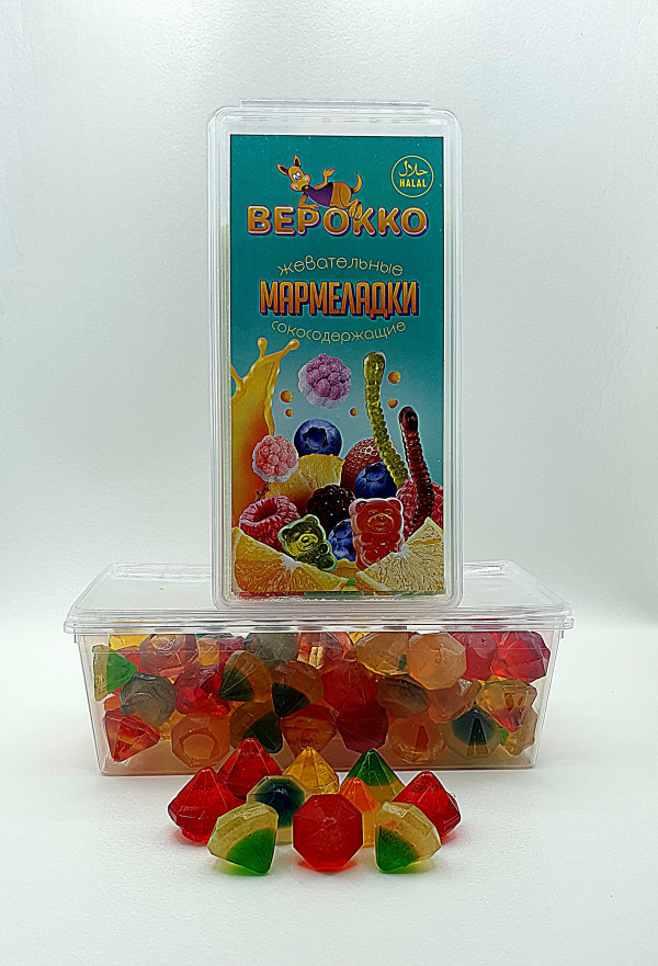 №2 Жевательный мармелад Самоцветы, 250г      в Соколе